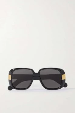 GUCCI EYEWEAR Fashion Show Sonnenbrille Mit Eckigem Rahmen Aus Azetat ,Schwarz