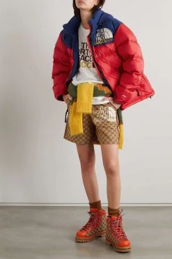 GUCCI + The North Face Daunenjacke Aus Gestepptem Shell Mit Kapuze Und Stickerei ,Rot -Offizielle GUCCI Website w920 q60 861