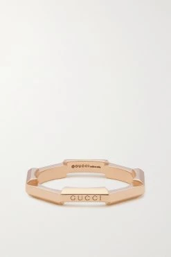 GUCCI Link To Love Ring Aus 18 Karat Roségold