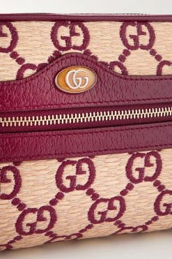 GUCCI Ophidia Mini Schultertasche Aus Stroh Mit Stickereien Und Besätzen Aus Strukturiertem Leder ,Rot -Offizielle GUCCI Website w920 q60 875