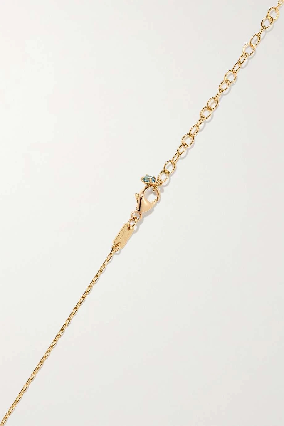 GUCCI GG Running Kette Aus 18 Karat Gold Mit Topas 3 GUCCI GG Running Kette Aus 18 Karat Gold Mit Topas – Bild 3