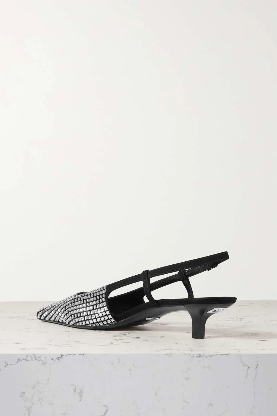 GUCCI Tom Slingback-Pumps Aus Veloursleder Mit Kristallen ,Schwarz 3 GUCCI Tom Slingback-Pumps Aus Veloursleder Mit Kristallen ,Schwarz – Bild 3