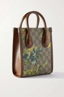 GUCCI Mini Tote Aus Beschichtetem Canvas Mit Print Und Lederbesätzen ,Braun -Offizielle GUCCI Website w920 q60 954