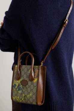 GUCCI Mini Tote Aus Beschichtetem Canvas Mit Print Und Lederbesätzen ,Braun -Offizielle GUCCI Website w920 q60 957