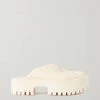 GUCCI Elea Mules Aus Perforiertem Gummi Mit Plateau ,Creme