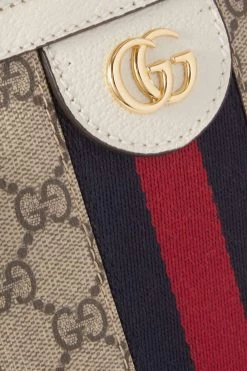 GUCCI Ophidia Mittelgroße Tote Aus Beschichtetem Canvas Mit Print Und Besatz Aus Strukturiertem Leder ,Weiß -Offizielle GUCCI Website w920 q60 977