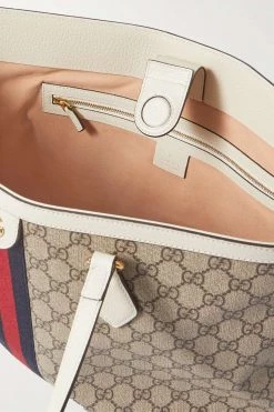 GUCCI Ophidia Mittelgroße Tote Aus Beschichtetem Canvas Mit Print Und Besatz Aus Strukturiertem Leder ,Weiß -Offizielle GUCCI Website w920 q60 978
