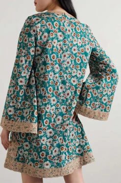 GUCCI Love Parade Minikleid Aus Voile Aus Einer Baumwollmischung Mit Blumenprint Und Spitzenbesätzen ,Mehrfarbig -Offizielle GUCCI Website w920 q60 98