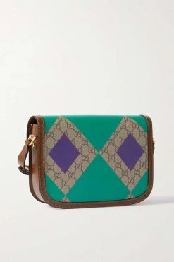 GUCCI Horsebit 1955 Mittelgroße Schultertasche Aus Beschichtetem Bedrucktem Canvas Mit Lederbesatz ,Braun -Offizielle GUCCI Website w920 q60 996